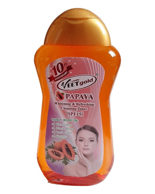 1x Veet Gold papaya Refreshing Cleansing Toner Spf 15