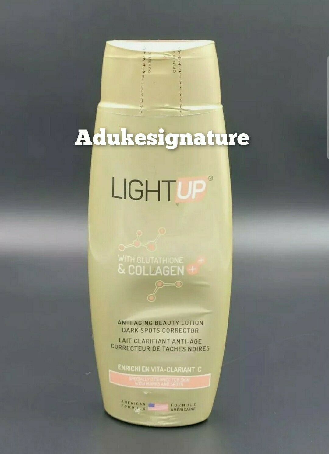 light up collagen glutathione dark spots corrector body lotion