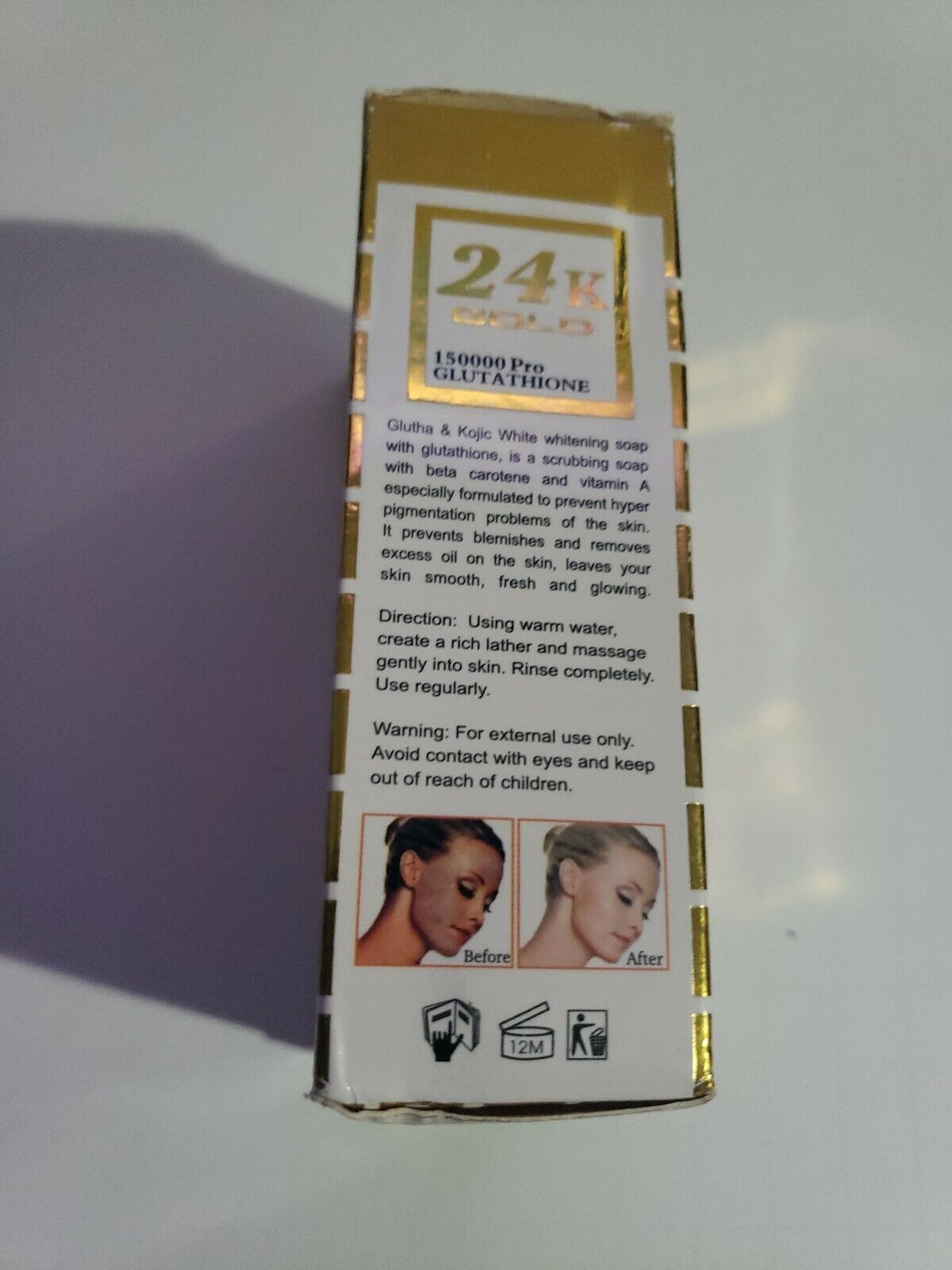 24k gold glutha kojic nutri glow soap