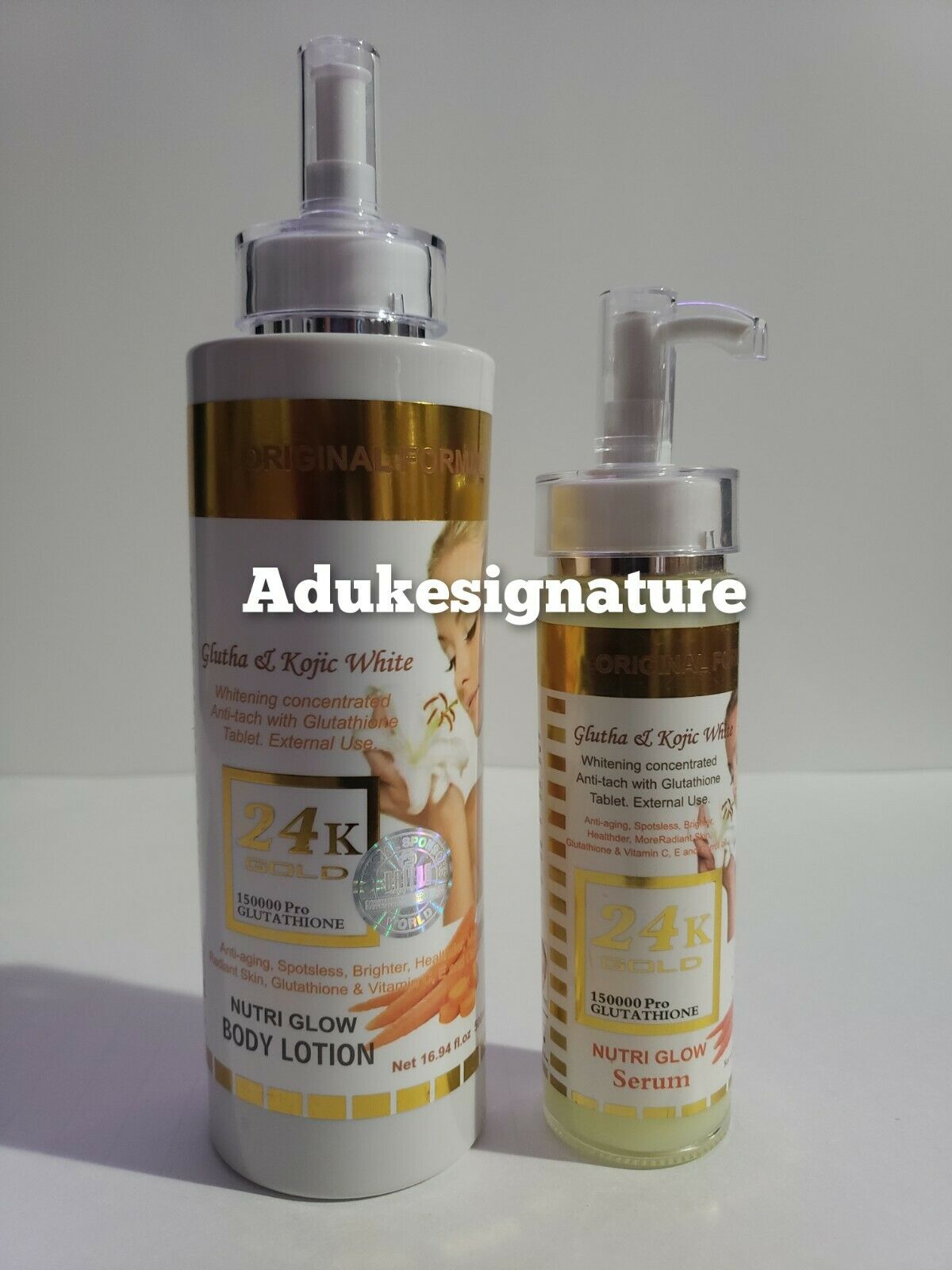 24k gold nutri glow body lotion and serum