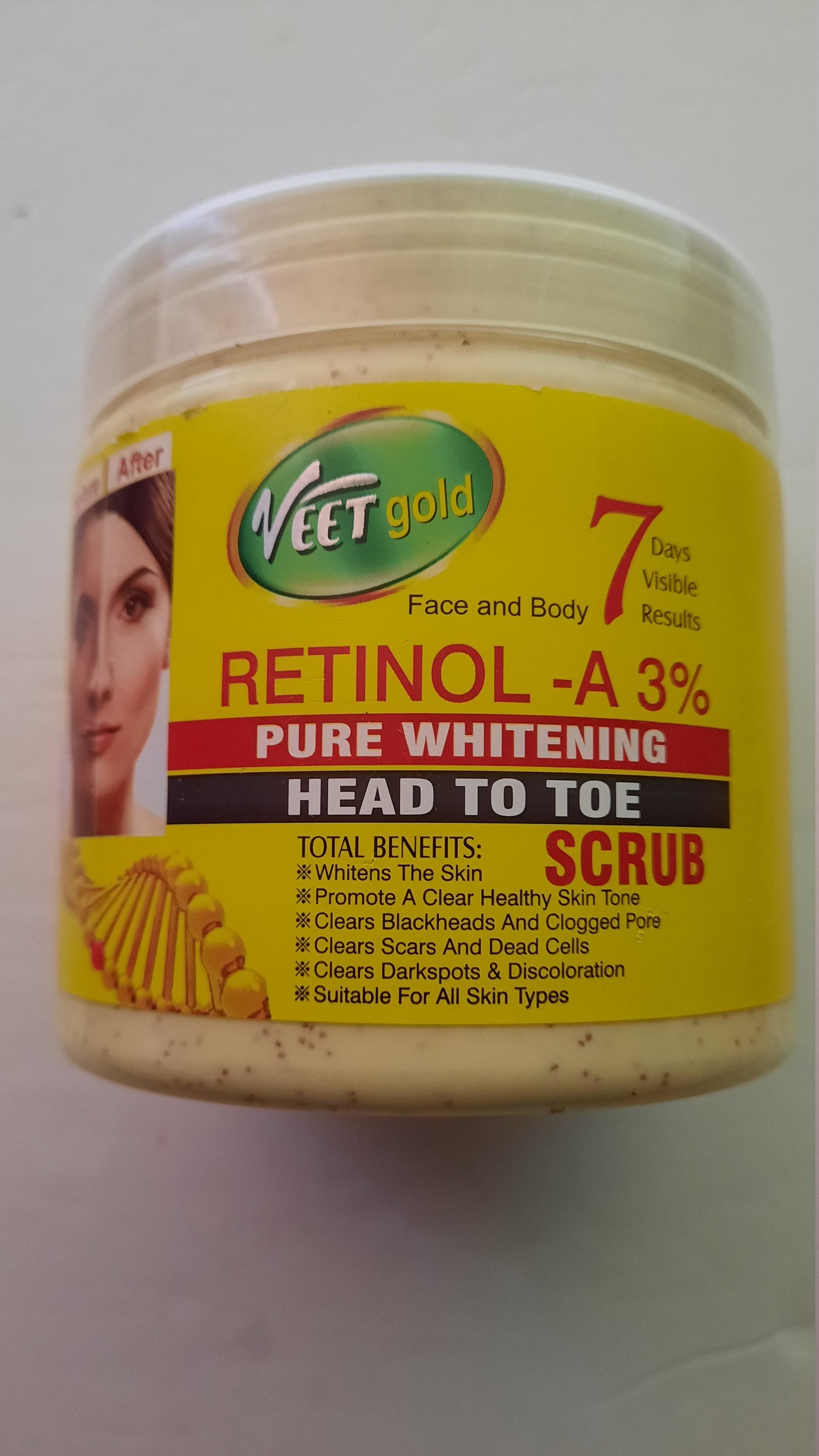 Veet gold head to toe RETINOL scrub