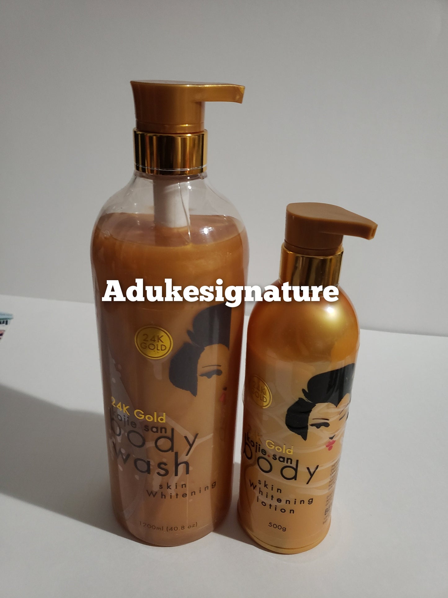 24k gold kojie san body wash and lotion 500g